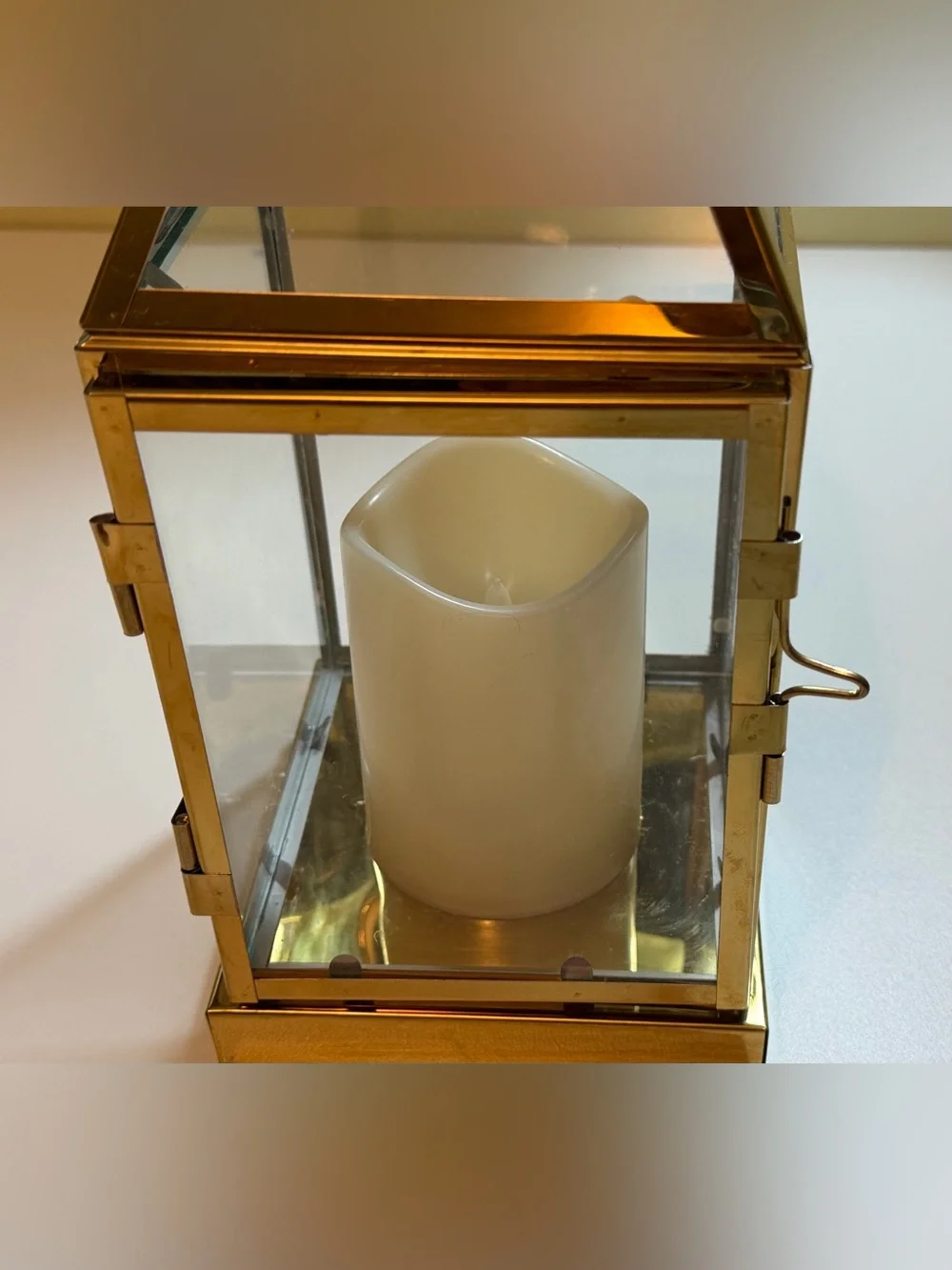 Gold Stainless Steel Candle Lantern - 12